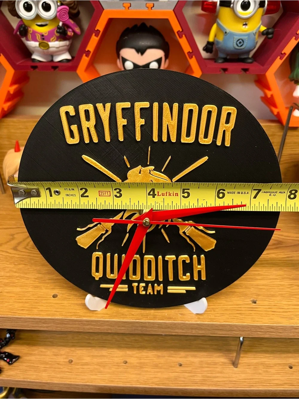 Gryffindor Quidditch Team Wall Clock - Black and Gold